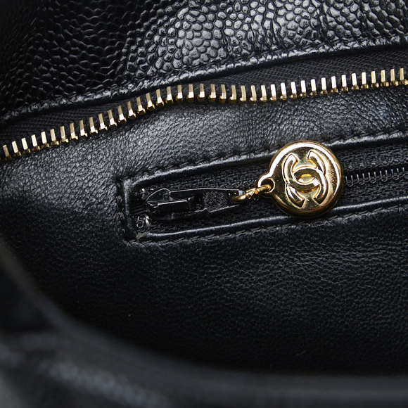 Chanel Coco Mark Handbag Tote Bag Black - Picture 4 of 6